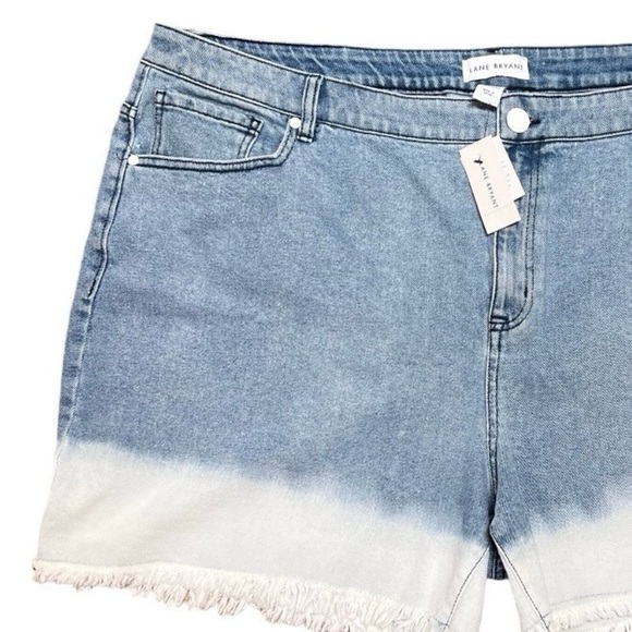 Lane Bryant Ombré Mid Rise Girlfriend Shorts Flex Magic Waistband Size 26 NWT - Picture 2 of 11